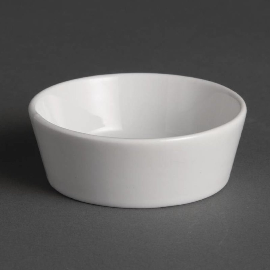 Weiße Porzellanschüssel 7,5 cm | 12 Stück