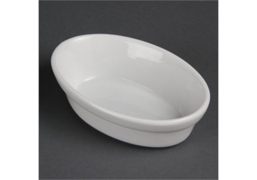  Olympia Bratenplatte oval aus weißem Porzellan | 6 Stück 