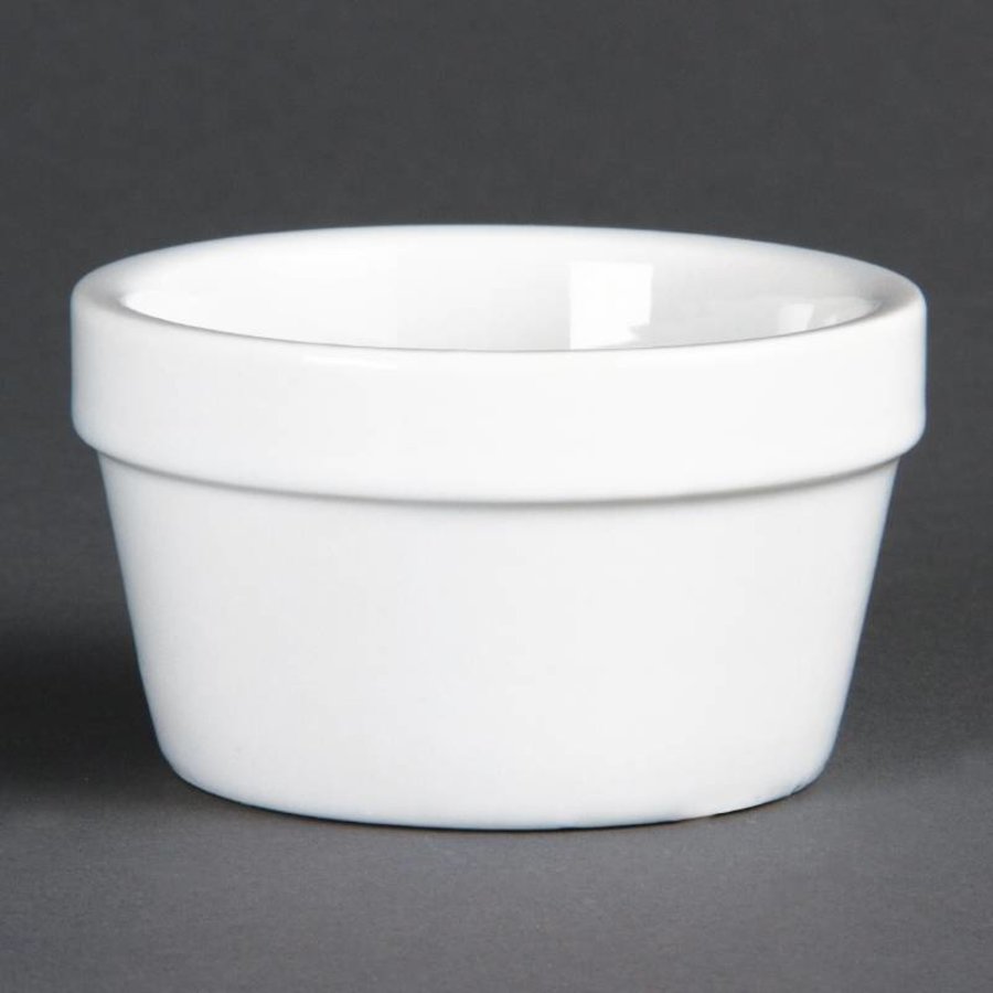 Schüssel rund Weißes Porzellan 8cmØ | 6 Stück