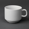 Olympia Stapelbare Kaffeetassen Weißes Porzellan 20 cl (12 Stück)