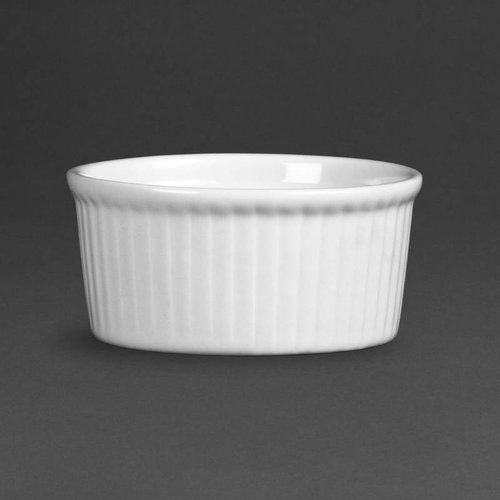  Olympia Weißes Porzellan ramekin Gerichte 8 cm | 12 Stück 