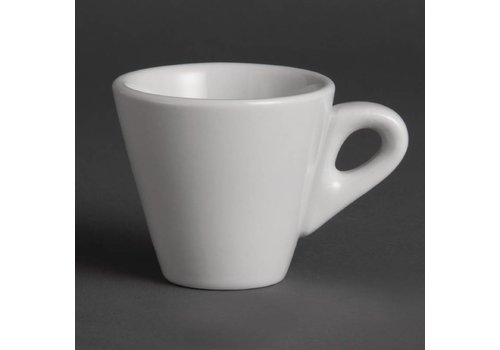  Olympia Weißes Porzellan Tasse Espresso 6 cl | (12 Stück) 