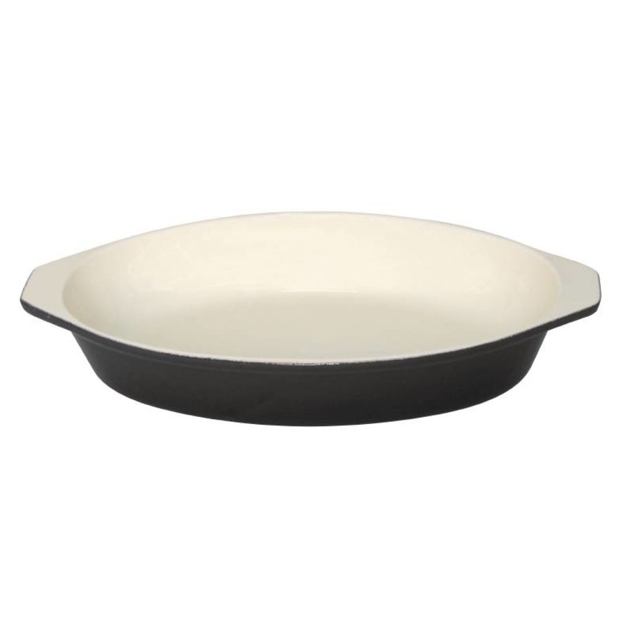 Scallop Bowl Oval, Schwarz 21 cm