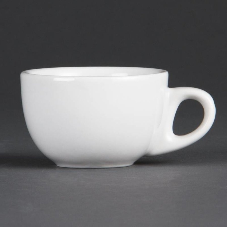 Weißes Porzellan Espressotasse 8,5cl | 12 Stück