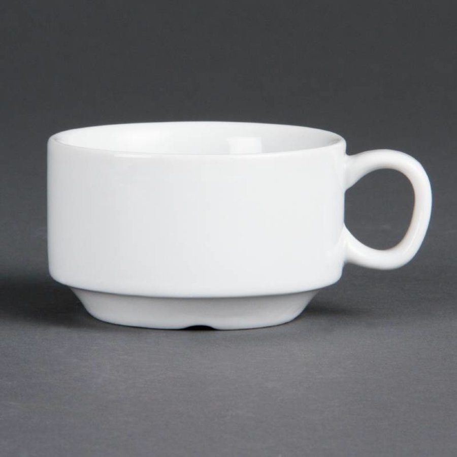 Weißes Porzellan Espressotassen 8,5 cl | 12 Stück