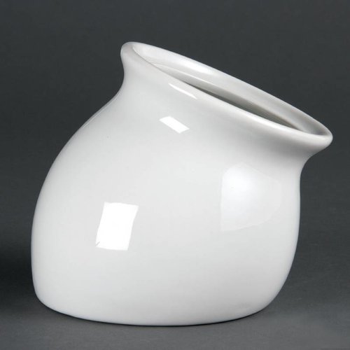  Olympia Geneigte Tafelpot | weiß Porzellan 