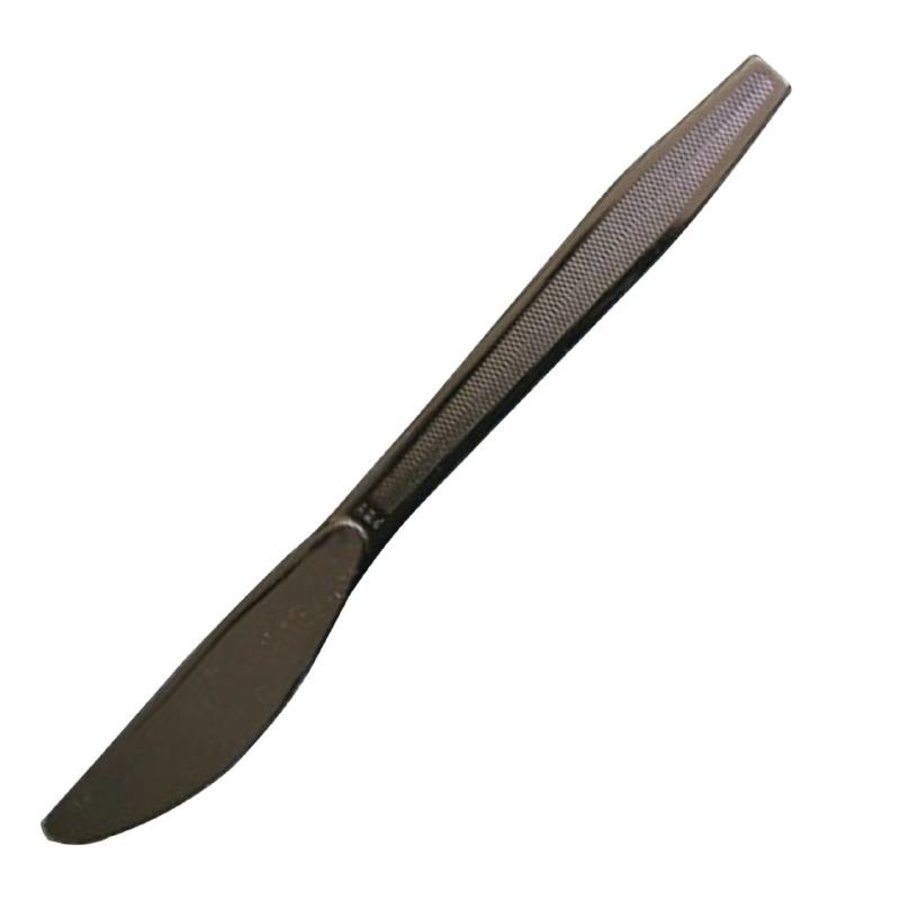 Einweg-Messer schwarz, 19cm (100 Stück)