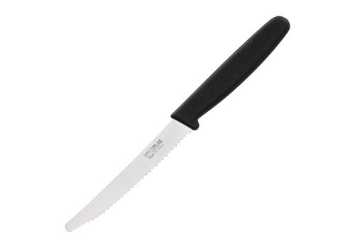  Hygiplas Schwarz Tomatenmesser gezahnt | 10 cm 