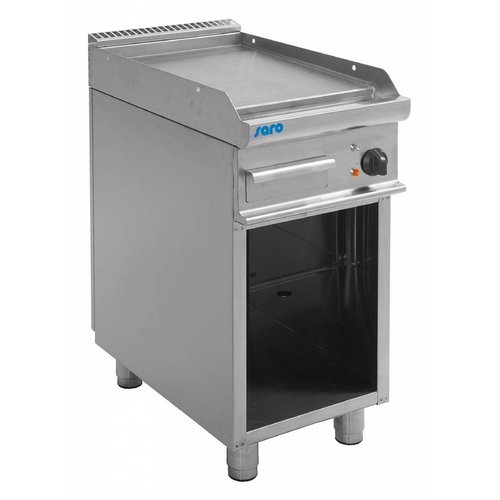  Saro Elektrische Grillplatte aus Edelstahl glatt | 40x70x85cm | 400V 