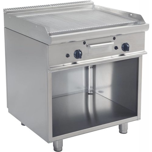  Saro Gas Doppelgrill gerippt | (B) 800 x (T) 700 x (H) 850 mm 