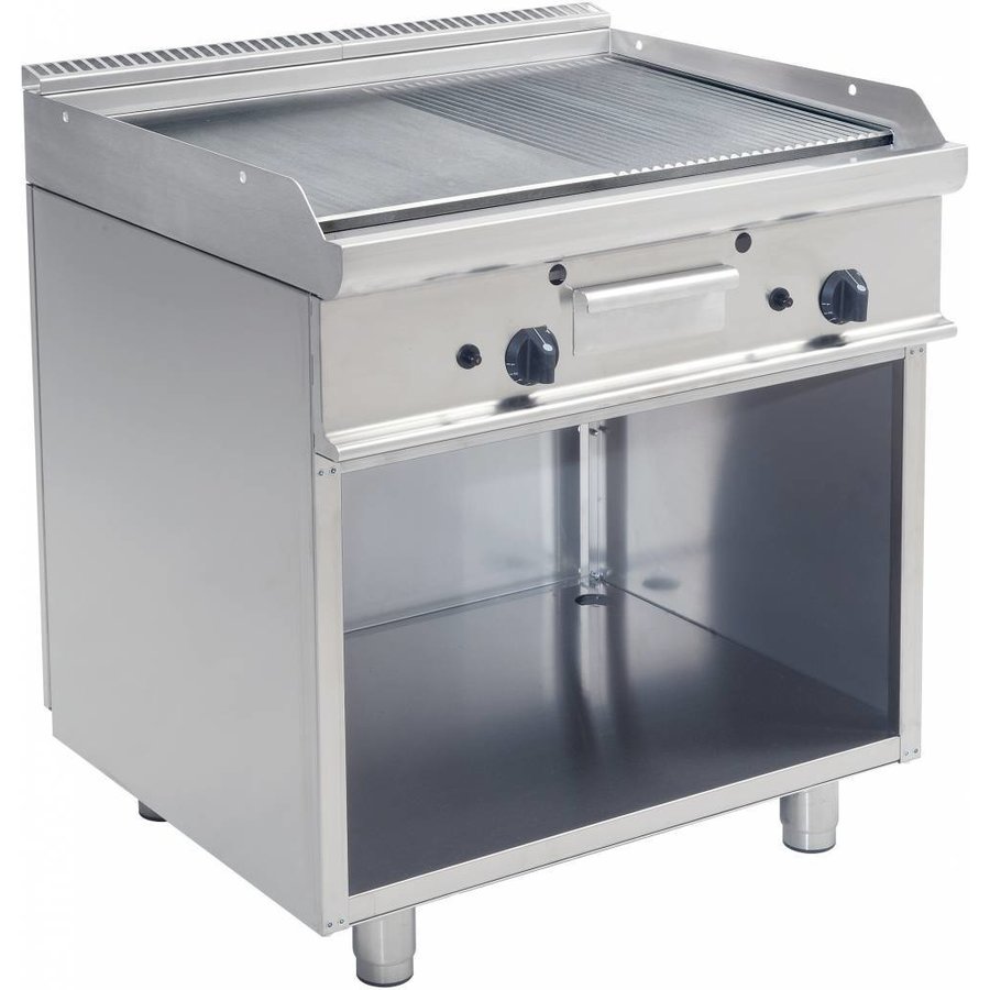 Gasgrill glatt/gerippt | (B) 800 x (T) 700 x (H) 850 mm