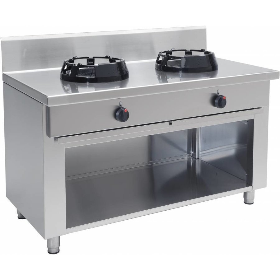 Gastro-Wok-Herd 2 Brenner - Gas 28 kW 