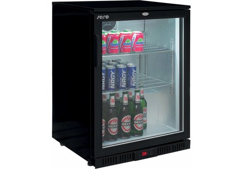  Saro Flaschenkühlschrank mit Glastür | Schwarz | 128 Liter 