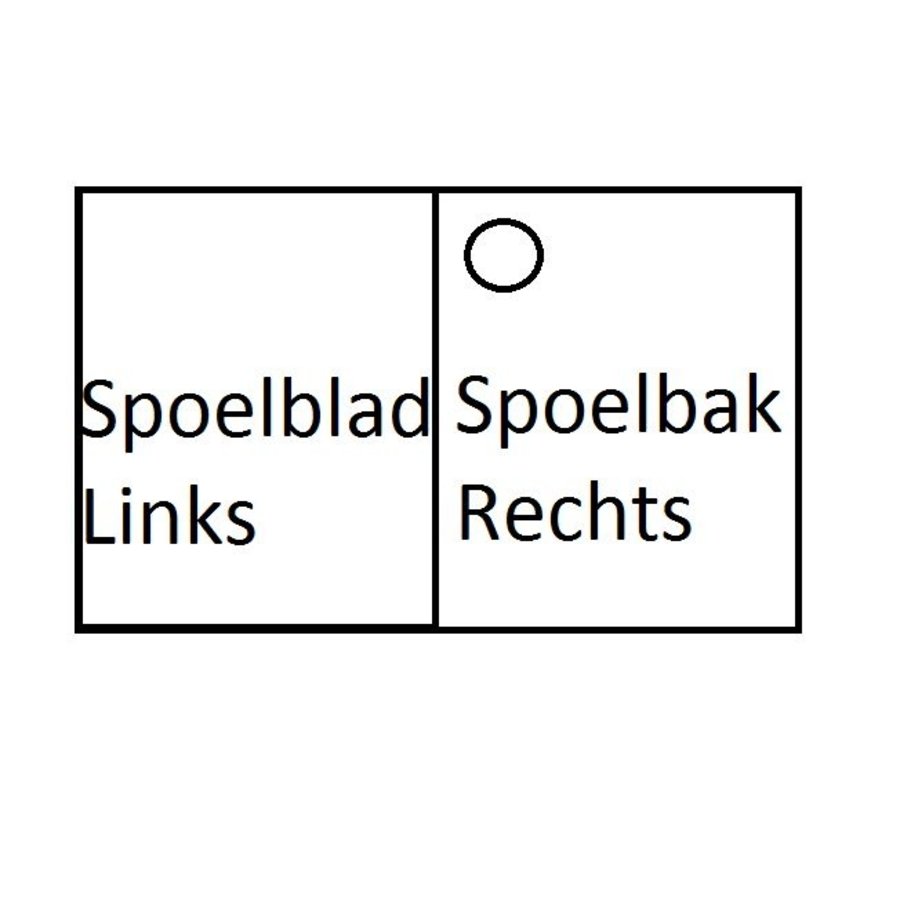 Edelstahl-Spüle mit Spüle Unterschrank rechts | 120x70x90 cm