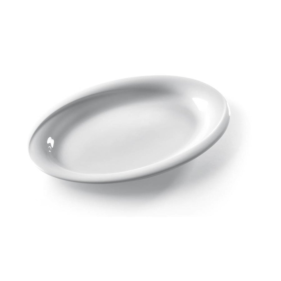 Porzellan Oval Hauptgericht Platte | 34x27 cm