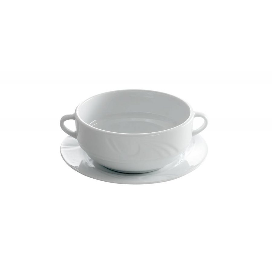 Hendi Teller für Suppenschüssel Porzellan | 18cm (6 Stück)