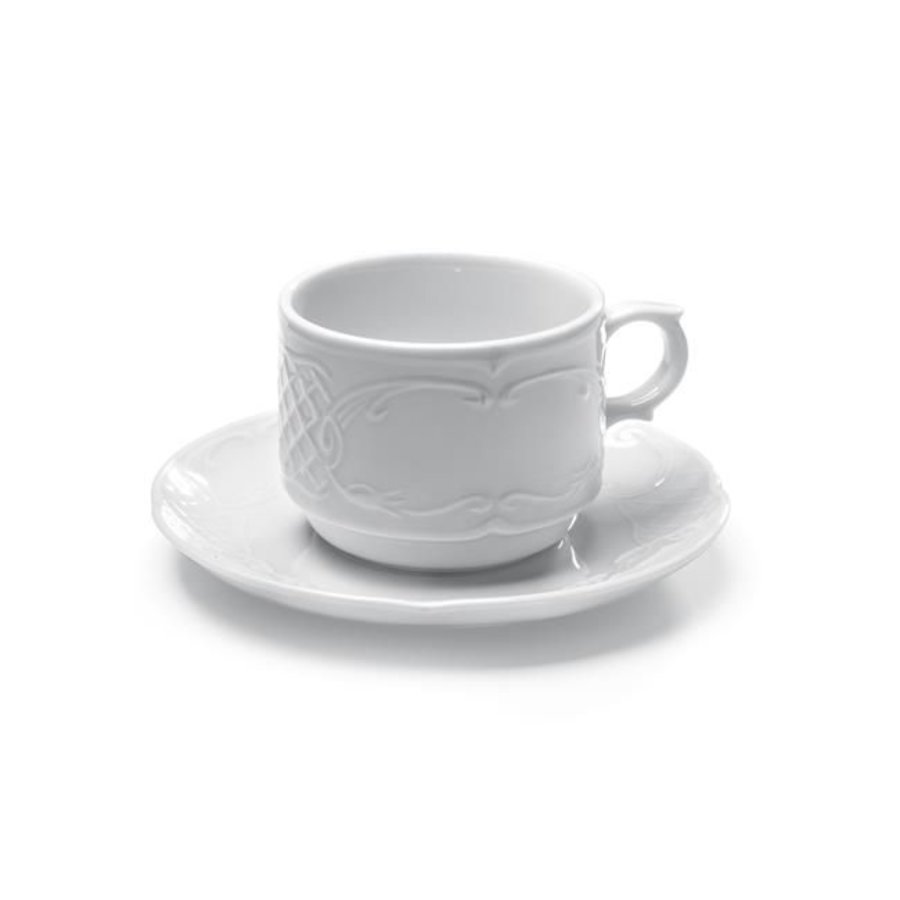 Untertasse für Kaffeetasse Weiß | 15 cm (6 Stück)