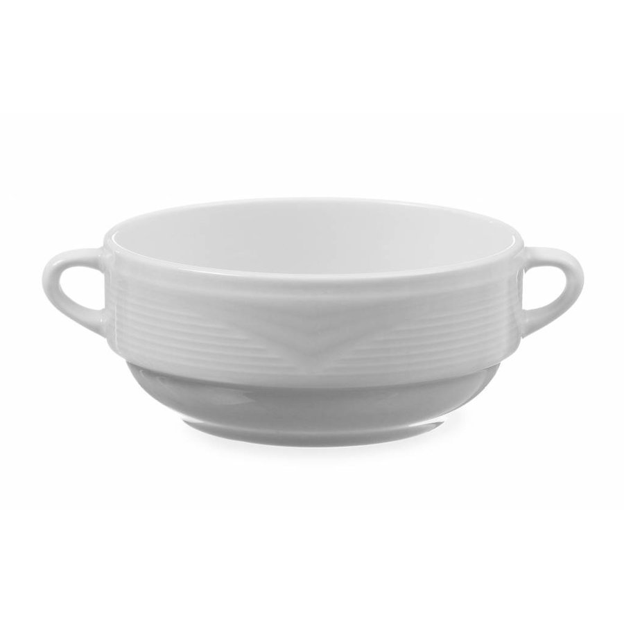 Hendi Gloss Weißes Porzellan Suppenschüssel | 380 ml (6 Einheiten)
