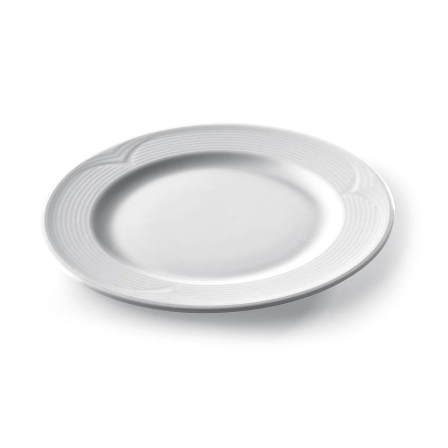 Hendi Platte Mittagessen Platten-Porzellan | 26 cm (6 Einheiten)