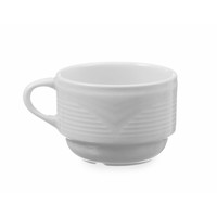 Porzellan-Cappuccino-Tasse Weiß | 230 ml (6 Einheiten)