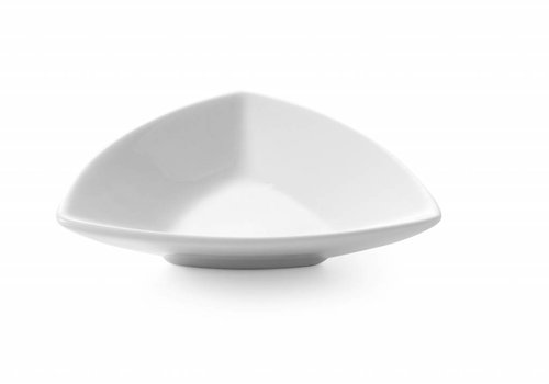  Hendi Triangular Tapas Schüssel Weißes Porzellan 10cm | 6 Stück 