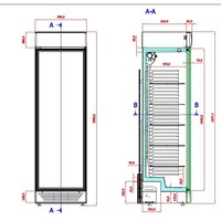 Display Kühlschrank | Linksdrehende Glastür | LED Beleuchtung | Weiß