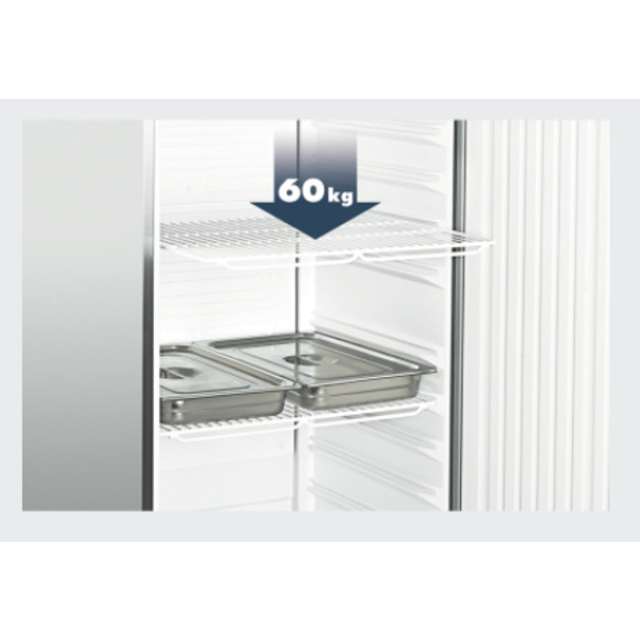 Kühlschrank aus Edelstahl mit Beinen & 499 L