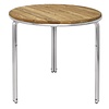 Bolero Stapelbare Tisch 60cm rund Esche / Aluminiumbeine
