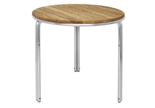  Bolero Stapelbare Tisch 60cm rund Esche / Aluminiumbeine 