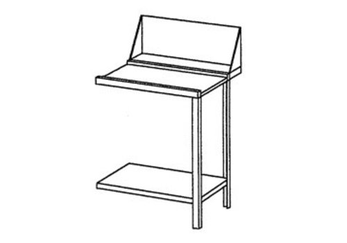  Bartscher Edelstahl Zu- bzw. Abfuhrtisch rechts | rechts 70x72x85 cm 