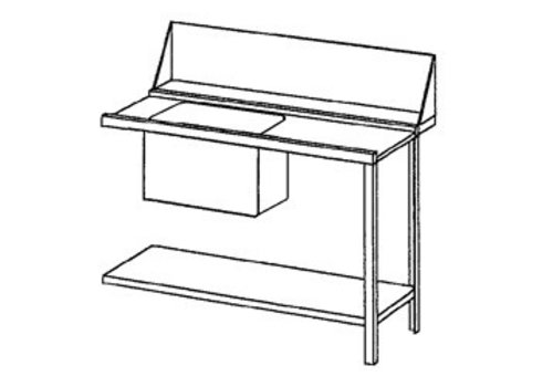 Bartscher Einlauftisch rechts | Edelstahl | 120x72x85 cm 