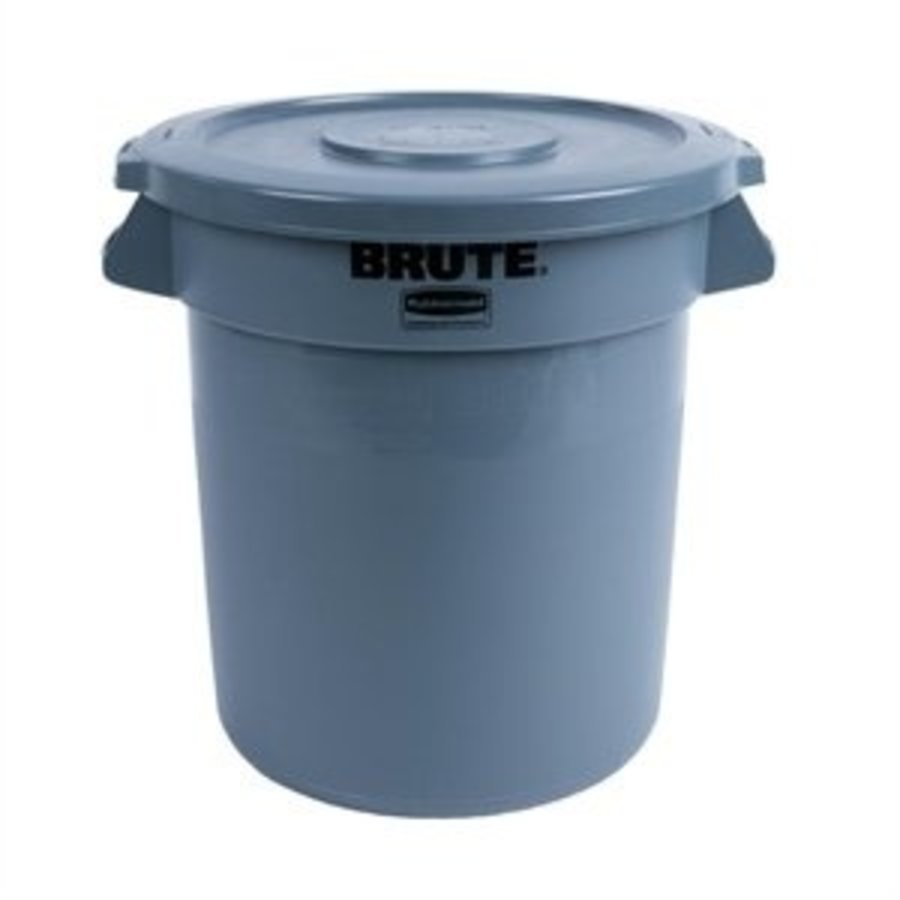 Runder Abfallbehälter Grau | 3 Abmessungen