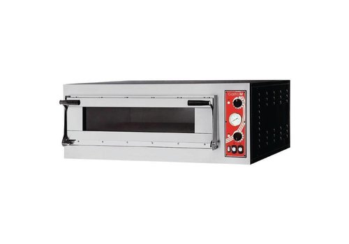  Gastro-M SS Pizza-Ofen 1 Ofen Raum 3000 Watt | 4 Pizzen 