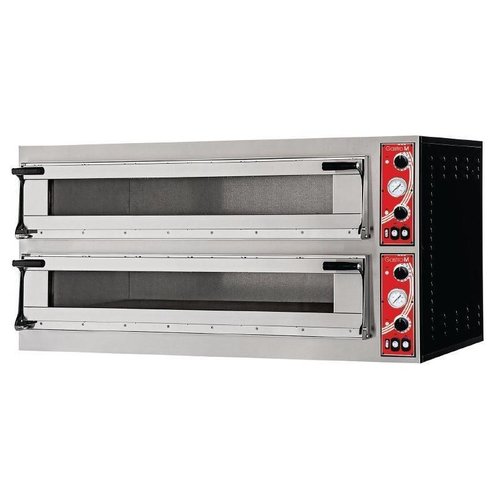  Gastro-M Pizza-Ofen 2 Zimmer 4000 Watt | 6 Pizzen 