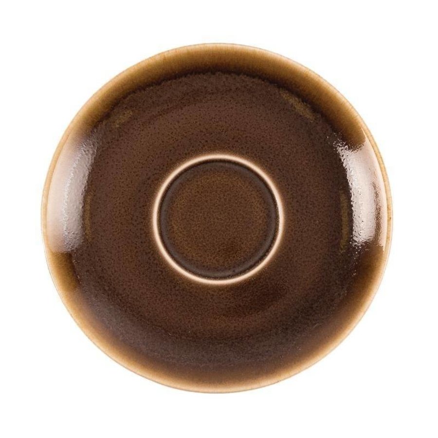Brown Porzellan Cappuccino Geschirr 14cm (6 Stück)