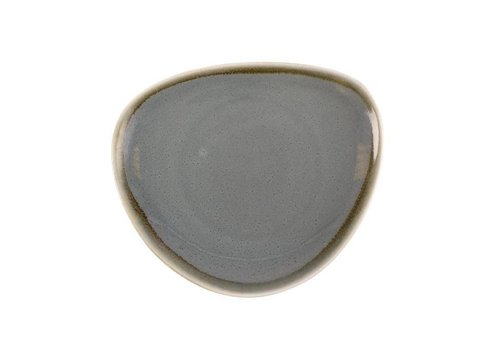  Olympia Blaues Porzellan dreieckige Platten von 16,5 cm (6 Stück) 