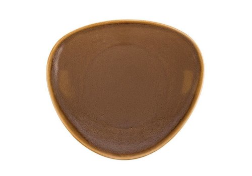  Olympia Brown Porzellan dreieckige Platten 28 cm (4 Stück) 