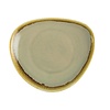 Olympia Moosgrün Porzellan dreieckige Platten von 16,5 cm (6 Stück)