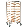 NeumannKoch Doppelter Tablettwagen aus Edelstahl | 169 (H) x 93 (B) x 64 (T) cm