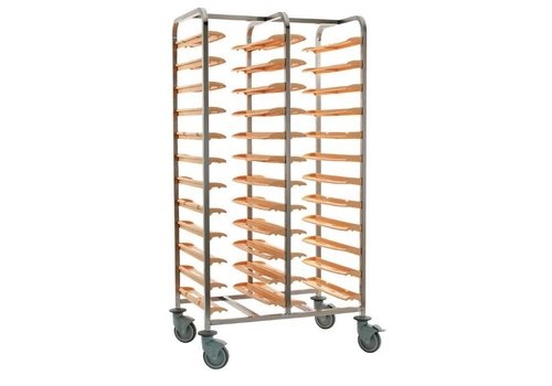  NeumannKoch Doppelter Tablettwagen aus Edelstahl | 169 (H) x 93 (B) x 64 (T) cm 