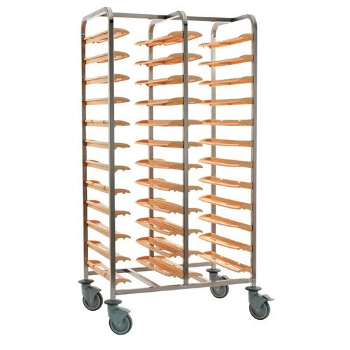  NeumannKoch Doppelter Tablettwagen aus Edelstahl | 169 (H) x 93 (B) x 64 (T) cm 