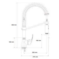 Niedrige Chrom Vorbelüftungszeit Dusche | (H) 49cm