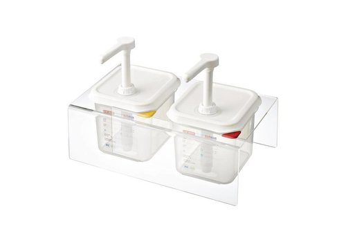  Araven Set bestehend aus 2-Sauce Spender GN 1/6 transparent 2,6ltr 