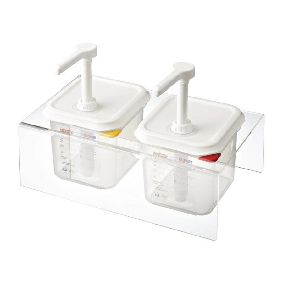 Set bestehend aus 2-Sauce Spender GN 1/6 transparent 2,6ltr