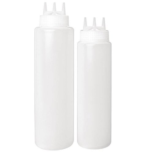  Vogue Squeeze-Flasche transparent mit 3 Düsen 