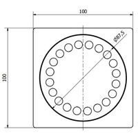 Bodenablauf Edelstahl Vertikal Anschluss |  10(B)x10(T)x7(H) cm