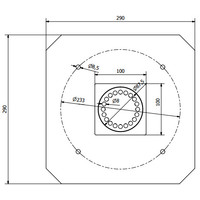 Bodenablauf Edelstahl Vertikal Anschluss | 29(B)x29(T)x8(H) cm