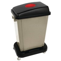 Plastikpapierkorb | 56 Liter | Beige