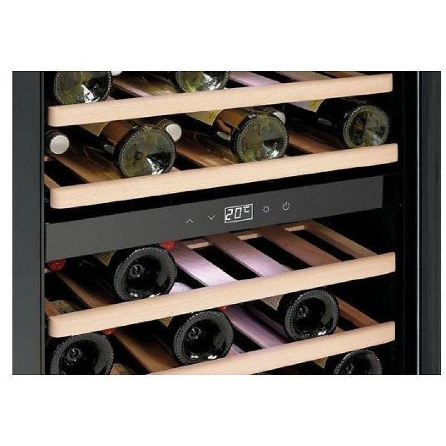 Wein Kühlschrank Schwarz | Silent-Modell | 2 Temperaturzonen | 590x575x825 (h) mm