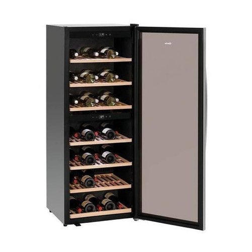  Bartscher Weinkühlschrank Schwarz | Lautloses Modell | 2 Temperaturzonen | 595x625x1590 (h) mm 